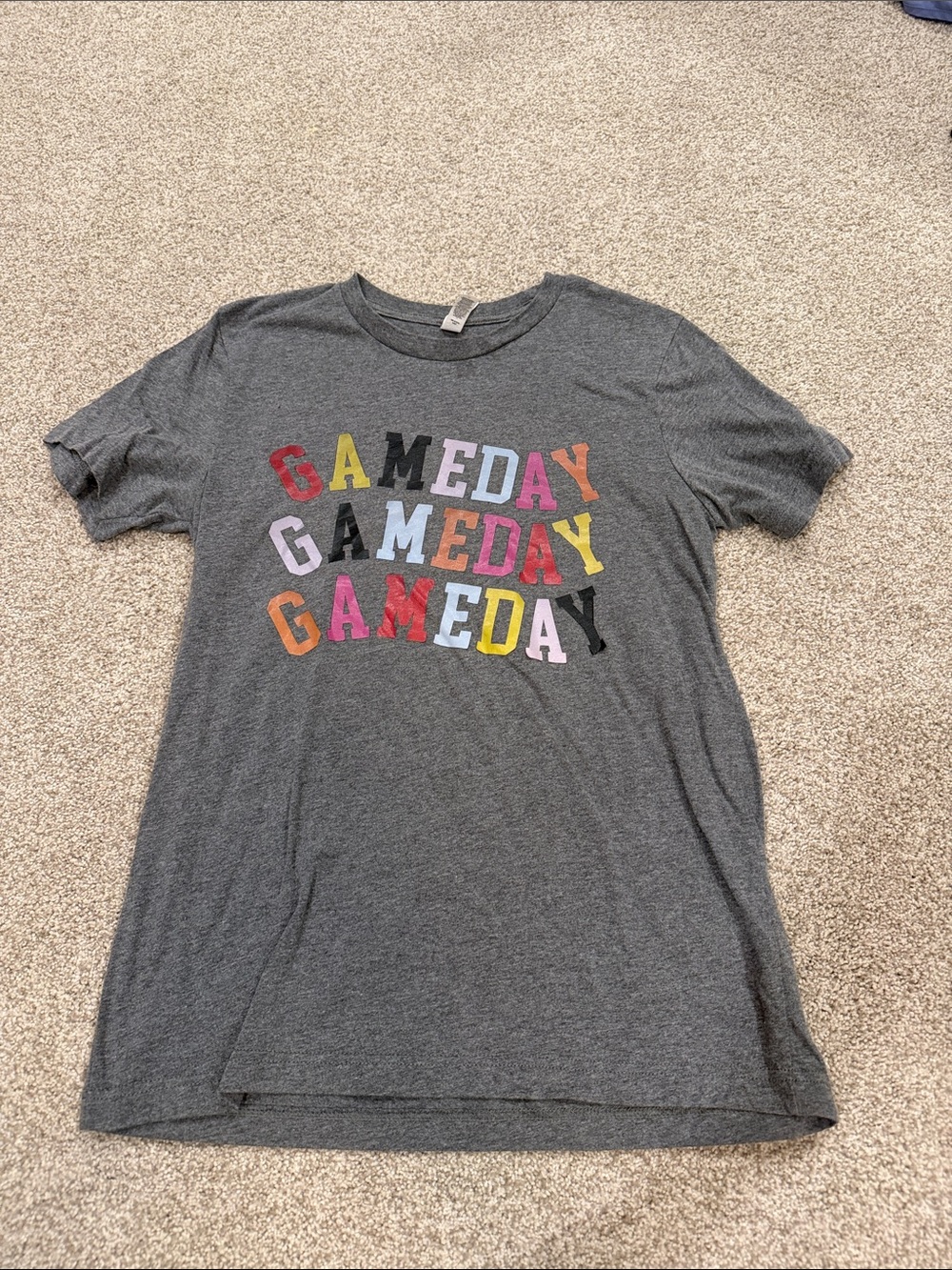 Gray "GAMEDAY" Graphic Tee - Women's Casual Top
